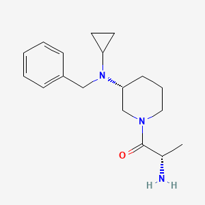 molecular formula C18H27N3O B7918277 (S)-2-Amino-1-[(R)-3-(benzyl-cyclopropyl-amino)-piperidin-1-yl]-propan-1-one 