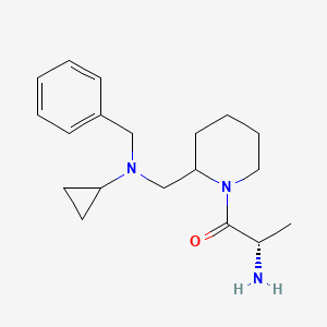 molecular formula C19H29N3O B7918288 (S)-2-Amino-1-{2-[(benzyl-cyclopropyl-amino)-methyl]-piperidin-1-yl}-propan-1-one 