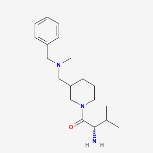 molecular formula C19H31N3O B7918317 (S)-2-Amino-1-{3-[(benzyl-methyl-amino)-methyl]-piperidin-1-yl}-3-methyl-butan-1-one 