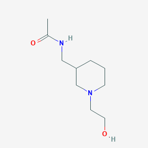 molecular formula C10H20N2O2 B7918556 N-[1-(2-Hydroxy-ethyl)-piperidin-3-ylmethyl]-acetamide 