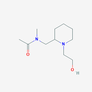 molecular formula C11H22N2O2 B7918578 N-[1-(2-Hydroxy-ethyl)-piperidin-2-ylmethyl]-N-methyl-acetamide 