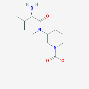 molecular formula C17H33N3O3 B7918605 3-[((S)-2-Amino-3-methyl-butyryl)-ethyl-amino]-piperidine-1-carboxylic acid tert-butyl ester 