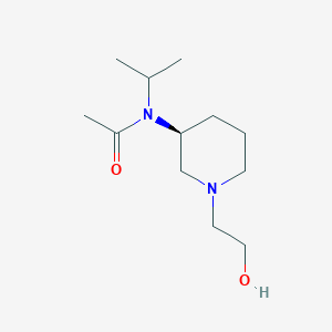 molecular formula C12H24N2O2 B7918632 N-[(S)-1-(2-Hydroxy-ethyl)-piperidin-3-yl]-N-isopropyl-acetamide 