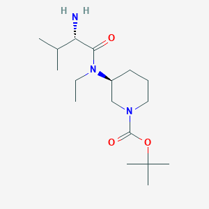 molecular formula C17H33N3O3 B7918662 (S)-3-[((S)-2-Amino-3-methyl-butyryl)-ethyl-amino]-piperidine-1-carboxylic acid tert-butyl ester 