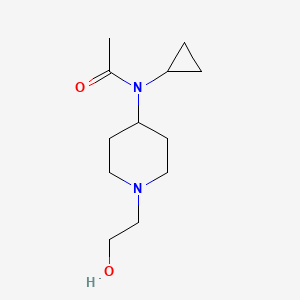 molecular formula C12H22N2O2 B7918682 N-Cyclopropyl-N-[1-(2-hydroxy-ethyl)-piperidin-4-yl]-acetamide 