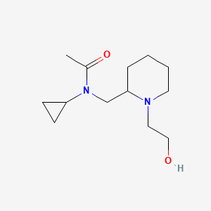 molecular formula C13H24N2O2 B7918689 N-Cyclopropyl-N-[1-(2-hydroxy-ethyl)-piperidin-2-ylmethyl]-acetamide 