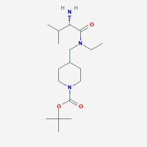 4-{[((S)-2-Amino-3-methyl-butyryl)-ethyl-amino]-methyl}-piperidine-1-carboxylic acid tert-butyl ester