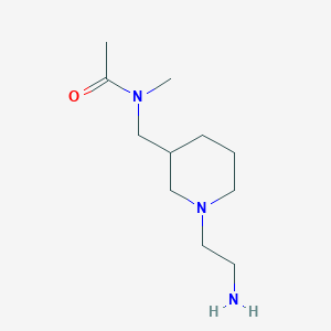 molecular formula C11H23N3O B7918747 N-[1-(2-Amino-ethyl)-piperidin-3-ylmethyl]-N-methyl-acetamide 