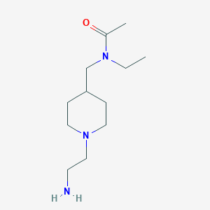 molecular formula C12H25N3O B7918770 N-[1-(2-Amino-ethyl)-piperidin-4-ylmethyl]-N-ethyl-acetamide 