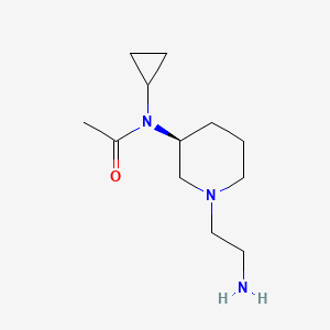 molecular formula C12H23N3O B7918818 N-[(S)-1-(2-Amino-ethyl)-piperidin-3-yl]-N-cyclopropyl-acetamide 