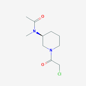 molecular formula C10H17ClN2O2 B7918861 N-[(S)-1-(2-Chloro-acetyl)-piperidin-3-yl]-N-methyl-acetamide 