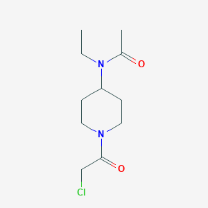 molecular formula C11H19ClN2O2 B7918895 N-[1-(2-Chloro-acetyl)-piperidin-4-yl]-N-ethyl-acetamide 