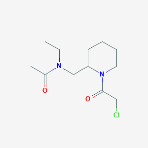 molecular formula C12H21ClN2O2 B7918901 N-[1-(2-Chloro-acetyl)-piperidin-2-ylmethyl]-N-ethyl-acetamide 