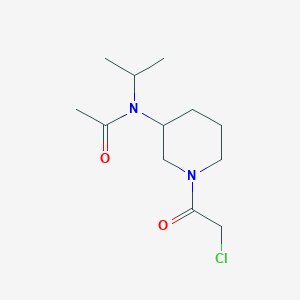 molecular formula C12H21ClN2O2 B7918916 N-[1-(2-Chloro-acetyl)-piperidin-3-yl]-N-isopropyl-acetamide 