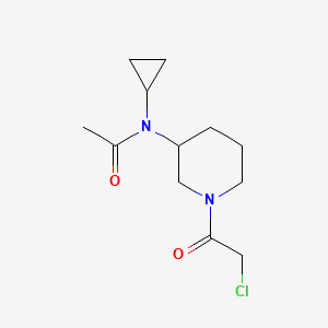 molecular formula C12H19ClN2O2 B7918947 N-[1-(2-Chloro-acetyl)-piperidin-3-yl]-N-cyclopropyl-acetamide 