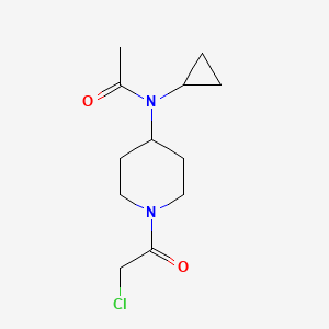 molecular formula C12H19ClN2O2 B7918954 N-[1-(2-Chloro-acetyl)-piperidin-4-yl]-N-cyclopropyl-acetamide 