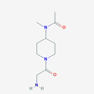 molecular formula C10H19N3O2 B7918993 N-[1-(2-Amino-acetyl)-piperidin-4-yl]-N-methyl-acetamide 