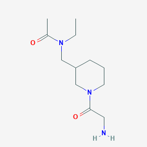 molecular formula C12H23N3O2 B7919023 N-[1-(2-Amino-acetyl)-piperidin-3-ylmethyl]-N-ethyl-acetamide 