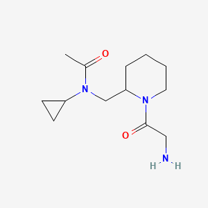 molecular formula C13H23N3O2 B7919056 N-[1-(2-Amino-acetyl)-piperidin-2-ylmethyl]-N-cyclopropyl-acetamide 