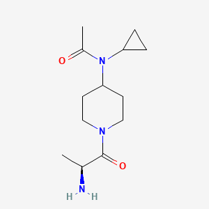 molecular formula C13H23N3O2 B7919211 N-[1-((S)-2-Amino-propionyl)-piperidin-4-yl]-N-cyclopropyl-acetamide 