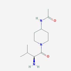 molecular formula C12H23N3O2 B7919248 N-[1-((S)-2-Amino-3-methyl-butyryl)-piperidin-4-yl]-acetamide 