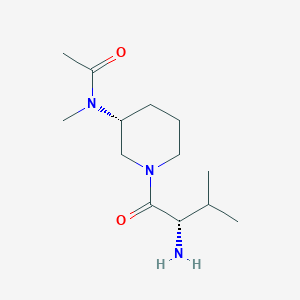 molecular formula C13H25N3O2 B7919270 N-[(R)-1-((S)-2-Amino-3-methyl-butyryl)-piperidin-3-yl]-N-methyl-acetamide 