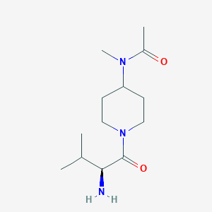 molecular formula C13H25N3O2 B7919278 N-[1-((S)-2-Amino-3-methyl-butyryl)-piperidin-4-yl]-N-methyl-acetamide 