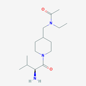 molecular formula C15H29N3O2 B7919321 N-[1-((S)-2-Amino-3-methyl-butyryl)-piperidin-4-ylmethyl]-N-ethyl-acetamide 