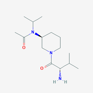 molecular formula C15H29N3O2 B7919336 N-[(S)-1-((S)-2-Amino-3-methyl-butyryl)-piperidin-3-yl]-N-isopropyl-acetamide 