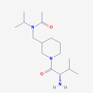 molecular formula C16H31N3O2 B7919345 N-[1-((S)-2-Amino-3-methyl-butyryl)-piperidin-3-ylmethyl]-N-isopropyl-acetamide 