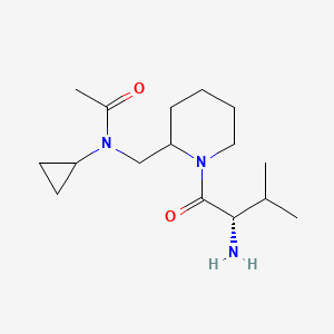 molecular formula C16H29N3O2 B7919361 N-[1-((S)-2-Amino-3-methyl-butyryl)-piperidin-2-ylmethyl]-N-cyclopropyl-acetamide 