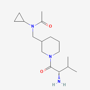 molecular formula C16H29N3O2 B7919365 N-[1-((S)-2-Amino-3-methyl-butyryl)-piperidin-3-ylmethyl]-N-cyclopropyl-acetamide 