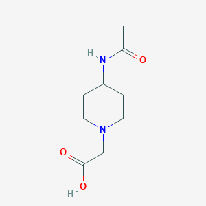 molecular formula C9H16N2O3 B7919380 (4-Acetylamino-piperidin-1-yl)-acetic acid 