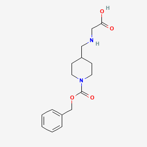 molecular formula C16H22N2O4 B7919433 4-[(Carboxymethyl-amino)-methyl]-piperidine-1-carboxylic acid benzyl ester 