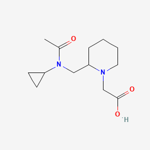 molecular formula C13H22N2O3 B7919437 {2-[(Acetyl-cyclopropyl-amino)-methyl]-piperidin-1-yl}-acetic acid 