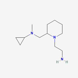 molecular formula C12H25N3 B7919498 [1-(2-Amino-ethyl)-piperidin-2-ylmethyl]-cyclopropyl-methyl-amine 