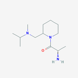 molecular formula C13H27N3O B7919522 (S)-2-Amino-1-{2-[(isopropyl-methyl-amino)-methyl]-piperidin-1-yl}-propan-1-one 