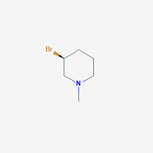 molecular formula C6H12BrN B7919676 (S)-3-Bromo-1-methyl-piperidine 