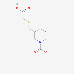 molecular formula C13H23NO4S B7919871 3-Carboxymethylsulfanylmethyl-piperidine-1-carboxylic acid tert-butyl ester 