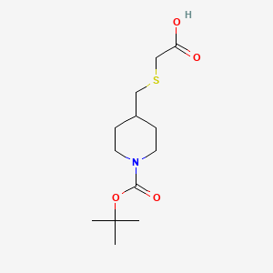 4-Carboxymethylsulfanylmethyl-piperidine-1-carboxylic acid tert-butyl ester