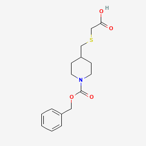 4-Carboxymethylsulfanylmethyl-piperidine-1-carboxylic acid benzyl ester