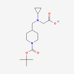 molecular formula C16H28N2O4 B7919969 4-[(Carboxymethyl-cyclopropyl-amino)-methyl]-piperidine-1-carboxylic acid tert-butyl ester 