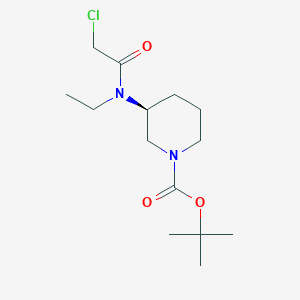 molecular formula C14H25ClN2O3 B7919985 (S)-3-[(2-Chloro-acetyl)-ethyl-amino]-piperidine-1-carboxylic acid tert-butyl ester 