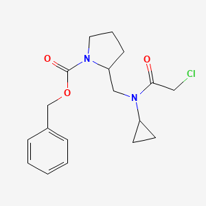 2-{[(2-Chloro-acetyl)-cyclopropyl-amino]-methyl}-pyrrolidine-1-carboxylic acid benzyl ester