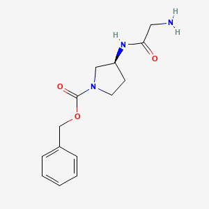 (S)-3-(2-Amino-acetylamino)-pyrrolidine-1-carboxylic acid benzyl ester