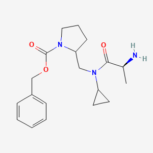 2-{[((S)-2-Amino-propionyl)-cyclopropyl-amino]-methyl}-pyrrolidine-1-carboxylic acid benzyl ester