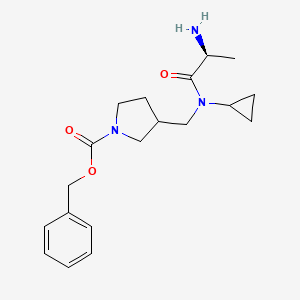 3-{[((S)-2-Amino-propionyl)-cyclopropyl-amino]-methyl}-pyrrolidine-1-carboxylic acid benzyl ester