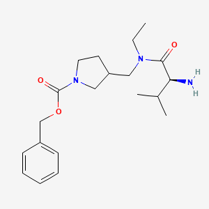 molecular formula C20H31N3O3 B7920178 3-{[((S)-2-Amino-3-methyl-butyryl)-ethyl-amino]-methyl}-pyrrolidine-1-carboxylic acid benzyl ester 