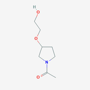 molecular formula C8H15NO3 B7920351 1-[3-(2-Hydroxy-ethoxy)-pyrrolidin-1-yl]-ethanone 