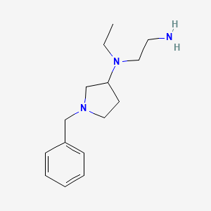 molecular formula C15H25N3 B7920394 N1-(1-benzylpyrrolidin-3-yl)-N1-ethylethane-1,2-diamine 